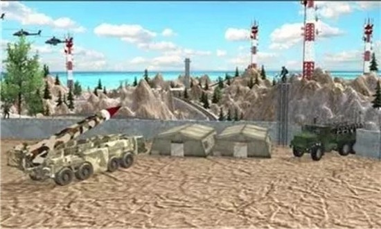 推动军队检查站卡车