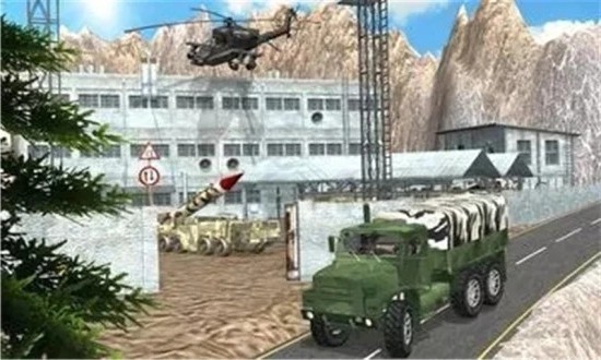 推动军队检查站卡车